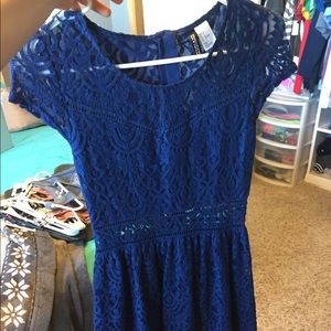 Blue lace dress